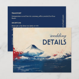 Trouwdetails Japanse Harmonie met Fuji Informatiekaartje
