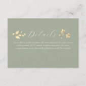 Trouwdetails kaart in saliegroen (Voorkant)