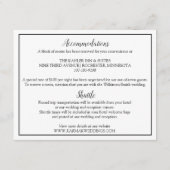 Trouwdetails Kaart / Info Kaart | Nadine (zwart) (Achterkant)