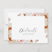 Trouwdetails Kaart met pioenen en Rozen (Achterkant)