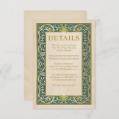 Trouwdetails Kaarten | verlichte tuin (Voorkant / Achterkant)