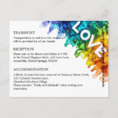 🌈 Trouwdetails LGBTQ geschilderd met liefde Informatiekaartje (Achterkant)