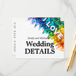 🌈 Trouwdetails LGBTQ geschilderd met liefde Informatiekaartje