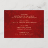 Trouwdetails Magnolia Rood Chinees Informatiekaartje (Achterkant)