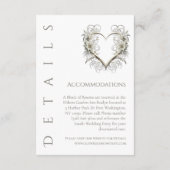 Trouwdetails - Moderne bloemen met een hart Informatiekaartje (Achterkant)