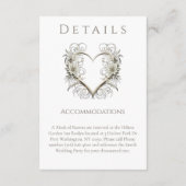 Trouwdetails - Moderne bloemen met een hart Informatiekaartje (Achterkant)