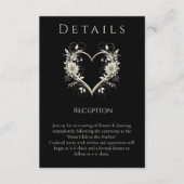 Trouwdetails - Moderne bloemen met een hart Informatiekaartje (Voorkant)