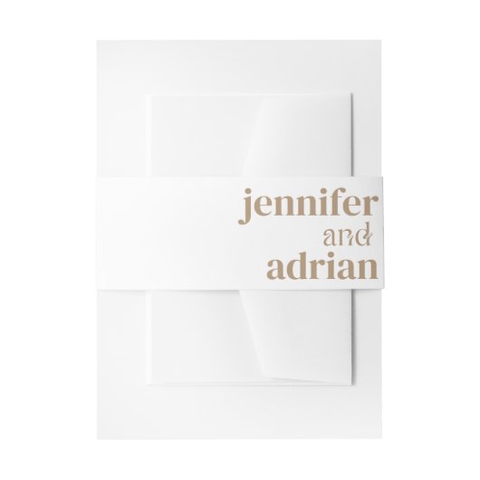 Trouwdetails Moderne Trouw Uitnodiging Buik Uitnodigingen Wikkel (Voorkant Voorbeeld)