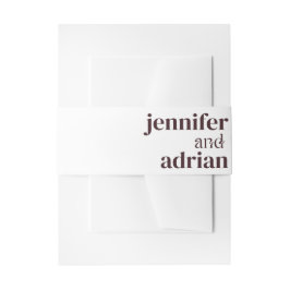 Trouwdetails Moderne Trouw Uitnodiging Buik Uitnodigingen Wikkel