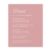 Trouwdetails op budget Stof Roze Bruiloft Eenvoudi