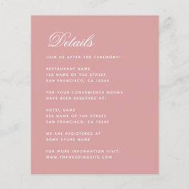 Trouwdetails op budget Stof Roze Bruiloft Eenvoudi