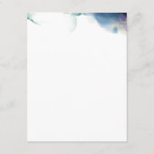 Trouwdetails, Paarse, Blauwe en Blauwgroen Waterve Informatiekaartje (Achterkant)