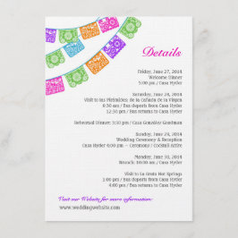 Trouwdetails Papel Picado Enclosure Multicolor Informatiekaartje