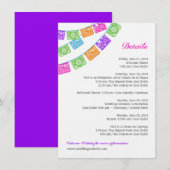 Trouwdetails Papel Picado Enclosure Multicolor Informatiekaartje (Voorkant / Achterkant)