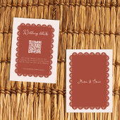 Trouwdetails Papel Picado Terracotta Mexicaans Informatiekaartje