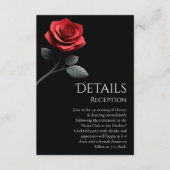Trouwdetails-Red Rose- Informatiekaartje (Voorkant)