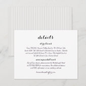 Trouwdetails Richtingskaart *Modern Klassiek* RSVP Kaartje (Voorkant / Achterkant)