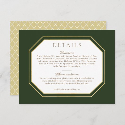 Trouwdetails Routebeschrijving Kaart *Golden Bloom (Voorkant / Achterkant)