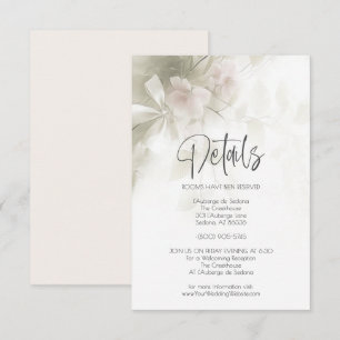 Trouwdetails Roze Blush Perzikbloesem Kaart