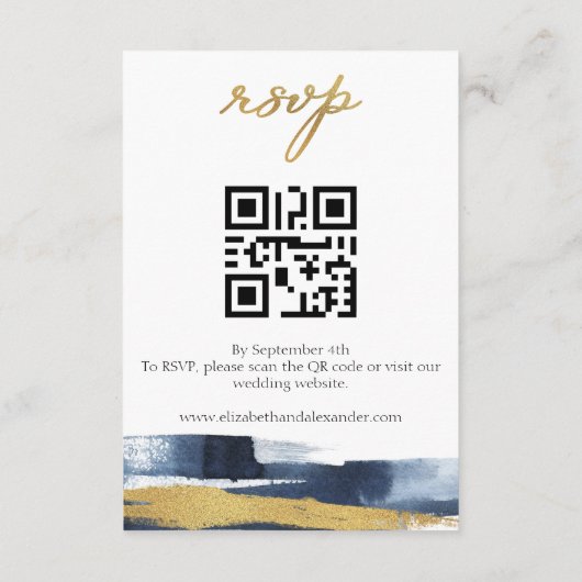 Trouwdetails | RSVP | QR-code bijlage kaart (Achterkant)