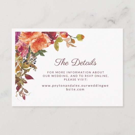 Trouwdetails RSVP-website Uw tekst Informatiekaartje (Voorkant)