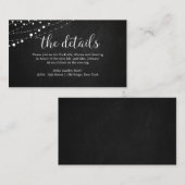 Trouwdetails Rustic Wedding Chalkboard Informatiekaartje (Voorkant / Achterkant)