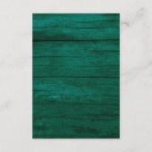 Trouwdetails Smaragdgroene Trouw QR-code Informatiekaartje (Achterkant)