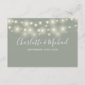 Trouwdetails Spring Lights Script Sage Groen Informatiekaartje (Achterkant)