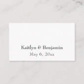 Trouwdetails Typografie behuizing Kaarten (Achterkant)