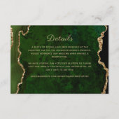 Trouwdetails van goudgroene agaat informatiekaartje (Voorkant)