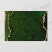 Trouwdetails van goudgroene agaat informatiekaartje (Achterkant)