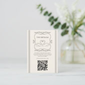 Trouwdetails Vintage Zwanen QR-code Informatiekaartje (Staand voorkant)