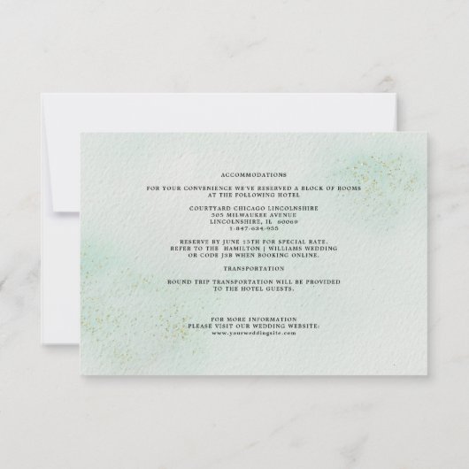 Trouwdetails | Waterverf Rozen Kaart (Achterkant)