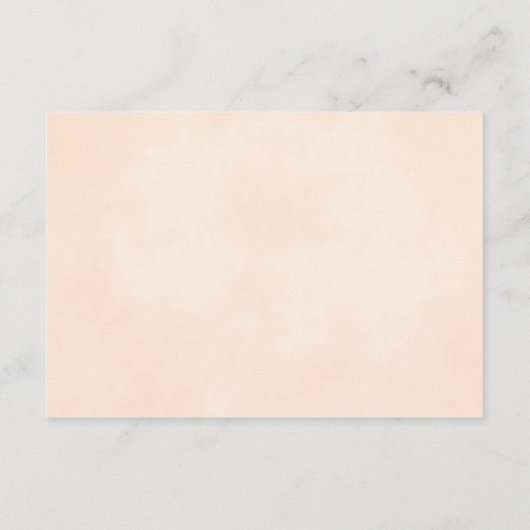 Trouwdetails Website met reflecterende perzikroos Informatiekaartje (Achterkant)