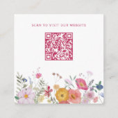Trouwdetails Website QR-code Verse Wilde Bloemen Informatiekaartje (Achterkant)
