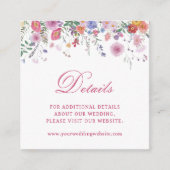 Trouwdetails Website QR-code Verse Wilde Bloemen Informatiekaartje (Voorkant)
