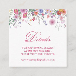 Trouwdetails Website QR-code Verse Wilde Bloemen Informatiekaartje