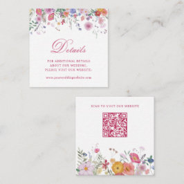 Trouwdetails Website QR-code Verse Wilde Bloemen Informatiekaartje