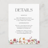 Trouwdetails Wilde Bloementuin Informatiekaartje (Voorkant)