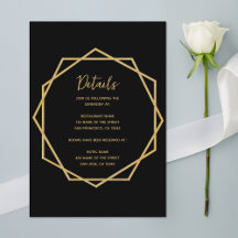 Trouwdetails Zwart Goud Elegante Geometrie