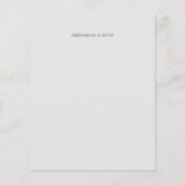 Trouwdetailsjabloon Bijlage Elegant Schrift (Achterkant)