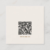 Trouwdetailskaart met goud & ivoor QR-code Informatiekaartje (Achterkant)