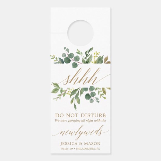 Trouwdeur hanger - Niet storen - groen (Voorkant)