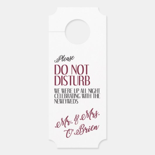 Trouwdeurhanger Deurhanger (Voorkant)