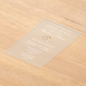 Trouwdiamanten ring acryl acryl uitnodigingen (Laagn)