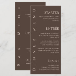 Trouwdiner en Bar Menu-Country Brown Menu