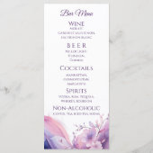 Trouwdiner en Bar Menu-Kersenbloesems Menu (Achterkant)