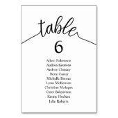 Trouwdiner Guest Table Chart Rustieke Kaart (Achterkant)