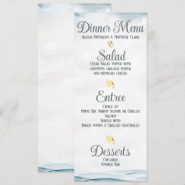 Trouwdiner Menu met Zeevaartthema Kaart