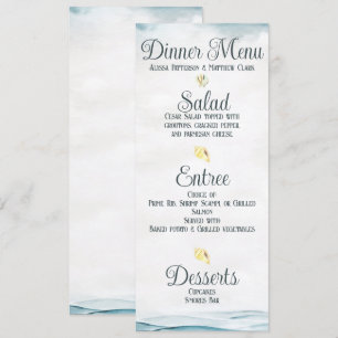 Trouwdiner Menu met Zeevaartthema Kaart